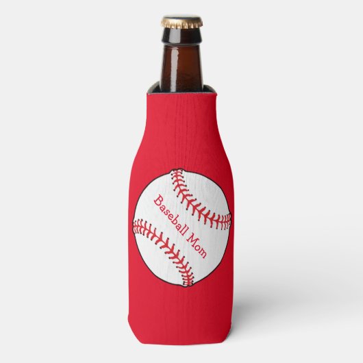 Koolstof voor honkbal mam flesjeskoeler (Fles Voorkant)