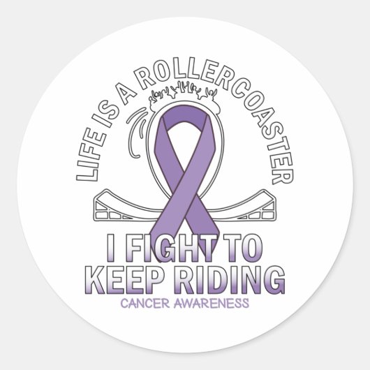 Koolstof voor kankerbewustmaking ronde sticker (Voorkant)