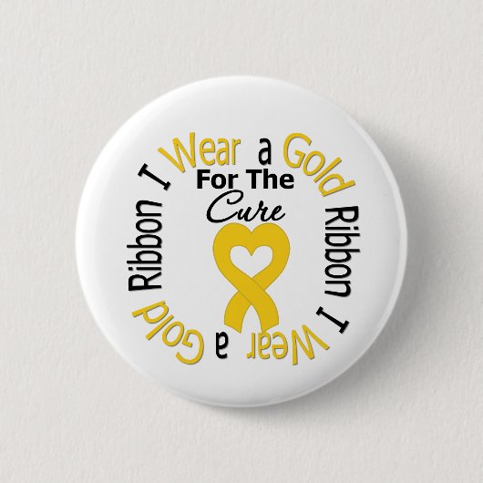 Koolstof voor kinderkanker voor de kuur ronde button 5,7 cm (Voorkant)