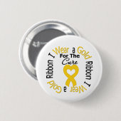 Koolstof voor kinderkanker voor de kuur ronde button 5,7 cm (Voorkant /achterkant)