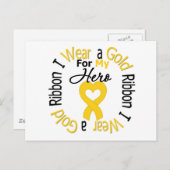 Koolstof voor kinderkanker voor mijn heldtal briefkaart (Voorkant / Achterkant)