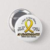 Koolstof voor kinderkanker voor mijn kleindochter ronde button 5,7 cm (Voorkant /achterkant)