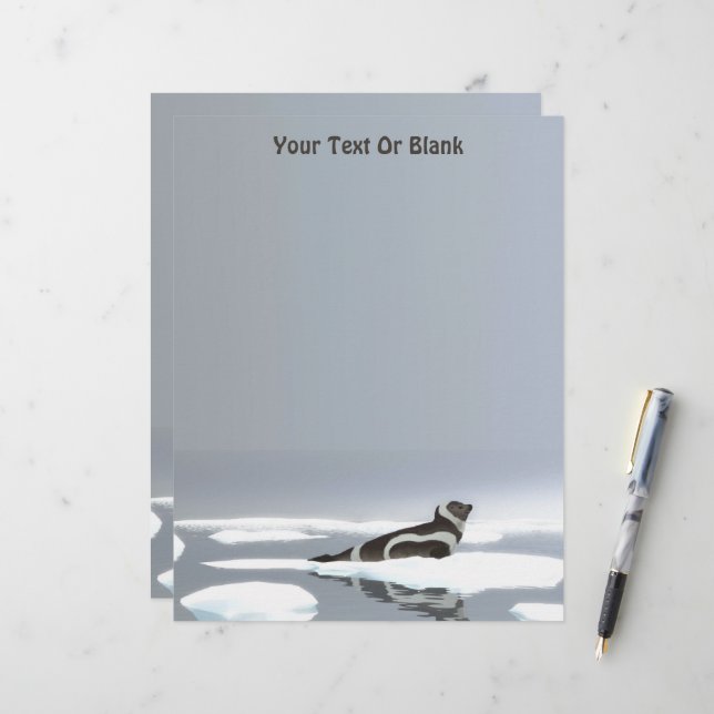 Koolstofafdichting op ijs briefhoofd (Voorkant / Achterkant in situ)