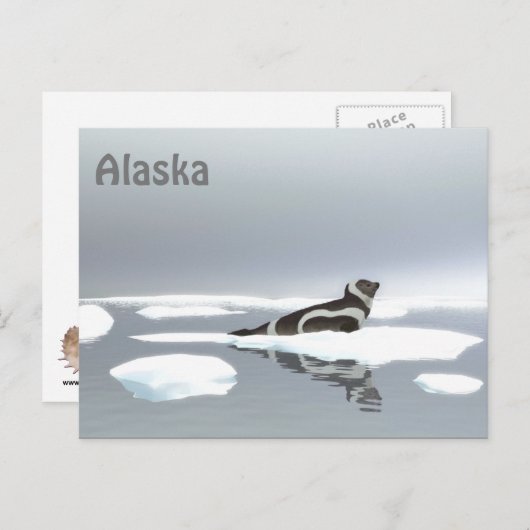 Koolstofafdichting op ijs briefkaart (Voorkant / Achterkant)