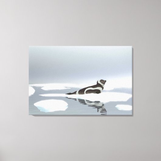 Koolstofafdichting op ijs canvas afdruk (Voorkant)