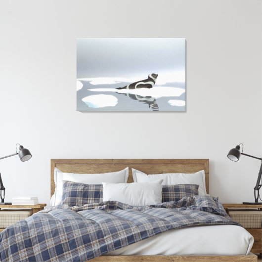 Koolstofafdichting op ijs canvas afdruk (Insitu (Slaapkamer))