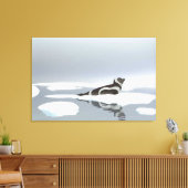 Koolstofafdichting op ijs canvas afdruk (Insitu (Woonkamer))