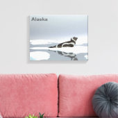 Koolstofafdichting op ijs canvas afdruk (Insitu (Woonkamer))