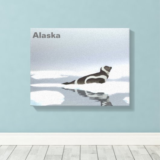 Koolstofafdichting op ijs canvas afdruk (Insitu (Houten vloer))