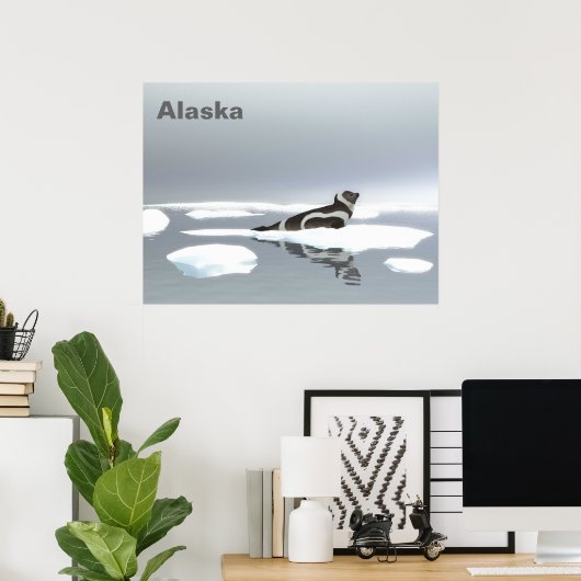 Koolstofafdichting op ijs poster (Thuiskantoor)