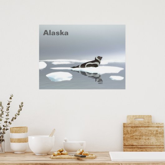 Koolstofafdichting op ijs poster (Keuken)