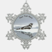 Koolstofafdichting op ijs tin sneeuwvlok ornament (Voorkant)