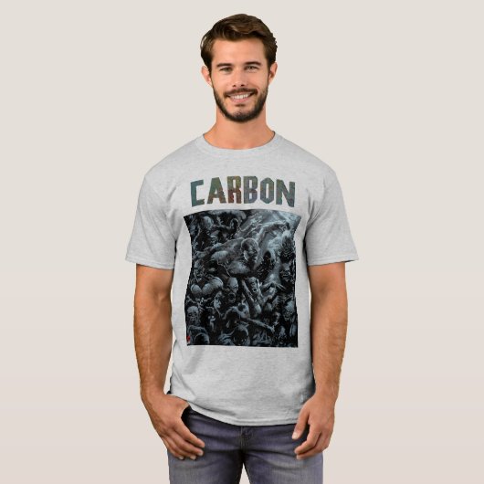 Koolstofbasisch t-shirt (Voorkant volledig)