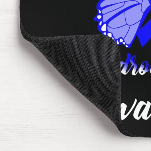 Koolstofblauw blauw lintje voor Hydrocefalus Aware Muismat (Hoek)