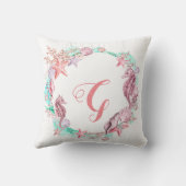 Koolstofdeegwaren onder het Zee-monogram Kussen (Achterkant)