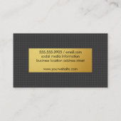 Koolstofdruk/Goud Metallic Visitekaartje (Achterkant)