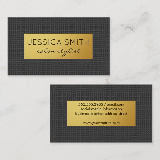 Koolstofdruk/Goud Metallic Visitekaartje (Voorkant / Achterkant)