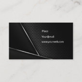 Koolstofelegant zwart visitekaartje (Achterkant)