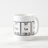 KoolstofHolmium Cobalt Lanthaantellurium Koffiemok (Voorkant rechts)