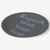 Koolstofkoptekst Voeg je eigen tekstvervanging toe Papieren Bordje (Gekanteld)