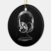 Koolstofkoptelefoon Design voor mannen DJ Music Keramisch Ornament (Links)