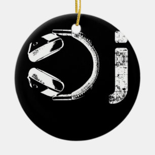 Koolstofkoptelefoon Design voor mannen DJ Music Keramisch Ornament