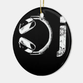 Koolstofkoptelefoon Design voor mannen DJ Music Keramisch Ornament (Links)