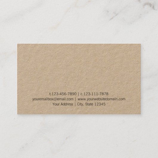 Koolstofkraftpapier met minimale zwarte en witte S Visitekaartje (Achterkant)