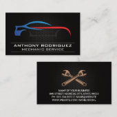 koolstofmetaalpatroon | Auto Sports-logo Visitekaartje (Voorkant / Achterkant)