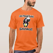 Koolstofmonoxide-gifsteen Stinks Skunk Awareness D T-shirt (Voorkant)