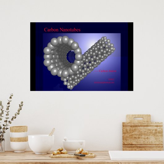 Koolstofnanobuizen (afdruk) poster (Keuken)