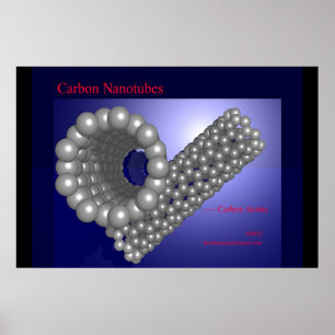 Koolstofnanobuizen (afdruk) poster