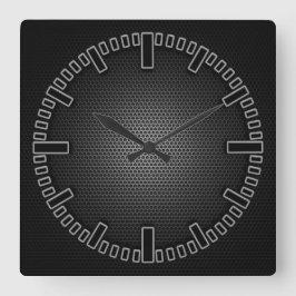Koolstofneteffect "High Tech"-wandklok Vierkante Klok