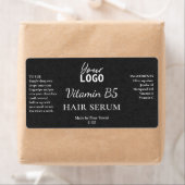 Koolstofpapier Textuur Vitamine B5 Serumlabels Etiket (Insitu)