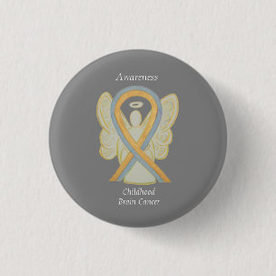 Koolstofprikken voor kinderen met hersenkanker ene ronde button 3,2 cm