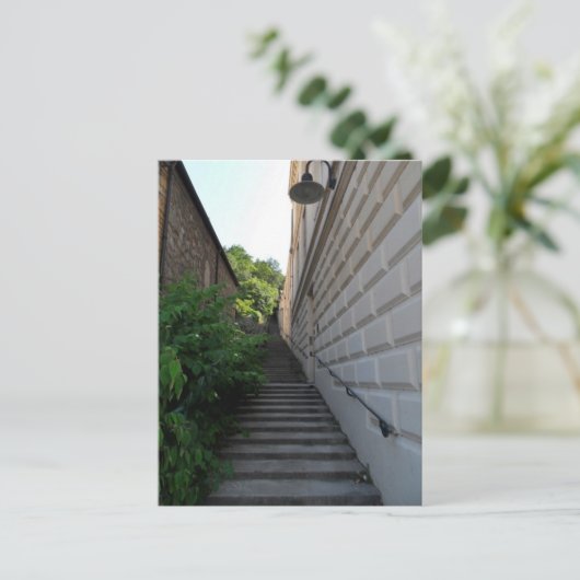 koolstofreis, trappen briefkaart (Staand voorkant)