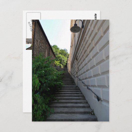 koolstofreis, trappen briefkaart (Voorkant / Achterkant)