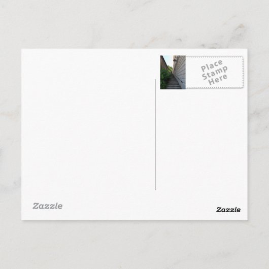 koolstofreis, trappen briefkaart (Achterkant)