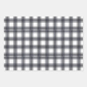 Koolstofruit Plaid & Kerstwensen Script Inpakpapier Vel (Voorkant 3)