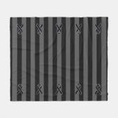 Koolstofstrips Stijl zwart lintbewustzijn Fleece Deken (Voorkant (Horizontaal))