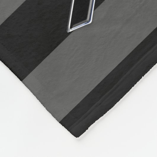 Koolstofstrips Stijl zwart lintbewustzijn Fleece Deken (Hoek)