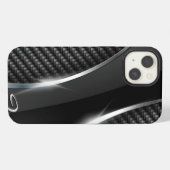Koolstofvezel 3 opties iPhone hoesje (Achterkant horizontaal)