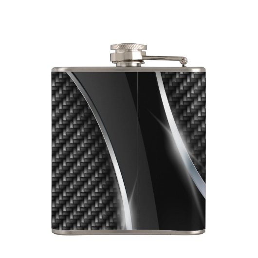 Koolstofvezel 3A Kreukkolf Heupfles (Achterkant)