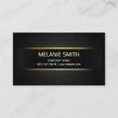 Koolstofvezel achtergrond gele lijnen visitekaartje (Voorkant)