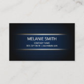 Koolstofvezel Blauwe Achtergrond Gele Witte Lijnen Visitekaartje (Voorkant)