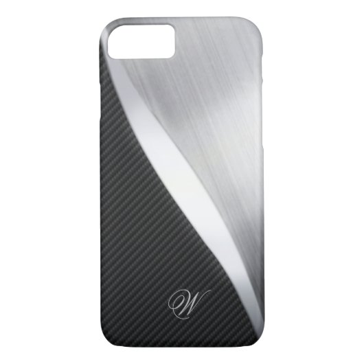 Koolstofvezel en geborsteld metaal 02 Case-Mate iPhone case (Achterkant)