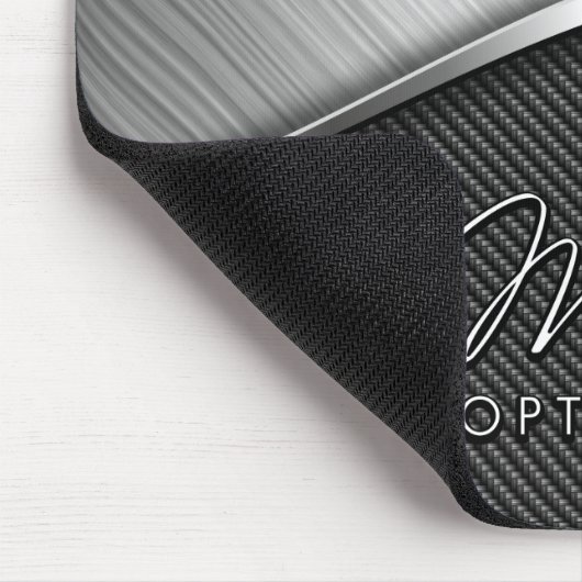 Koolstofvezel en geborsteld metaal 4 Muismatten (Hoek)