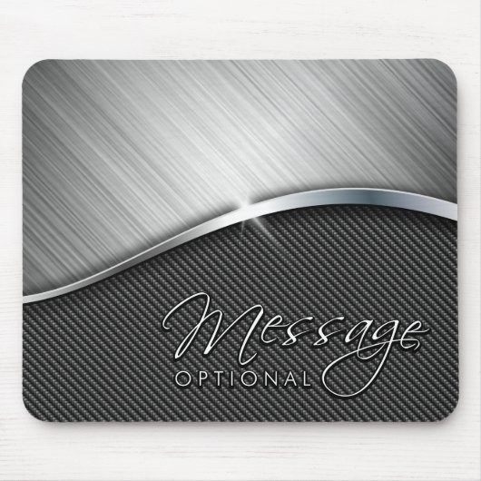 Koolstofvezel en geborsteld metaal 4 Muismatten (Voorkant)