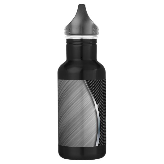 Koolstofvezel en geborsteld metaal 4A Waterfles (Links)