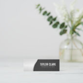 Koolstofvezel en metalen mini visitekaartje (Staand voorkant)